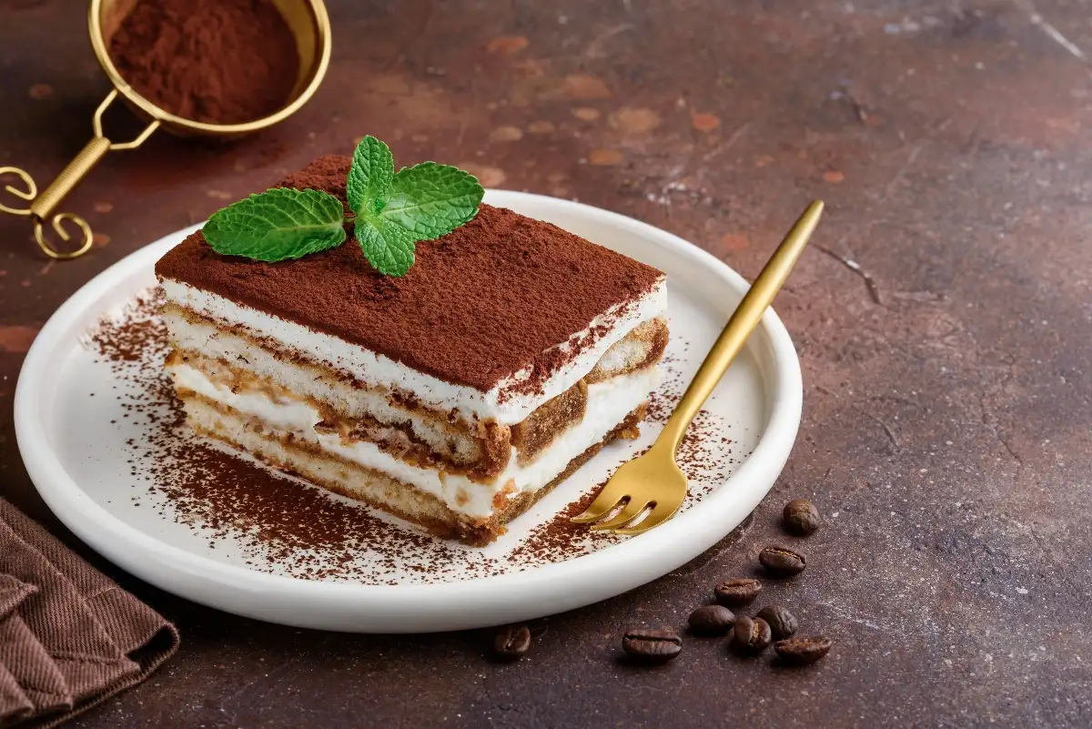 Tiramisu café sauce noisette
